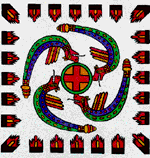 Quetzalcoatl Shield, Marielena de la Paz/  http://www.mercado.com/artistas/delapaz/delapaz.htm
